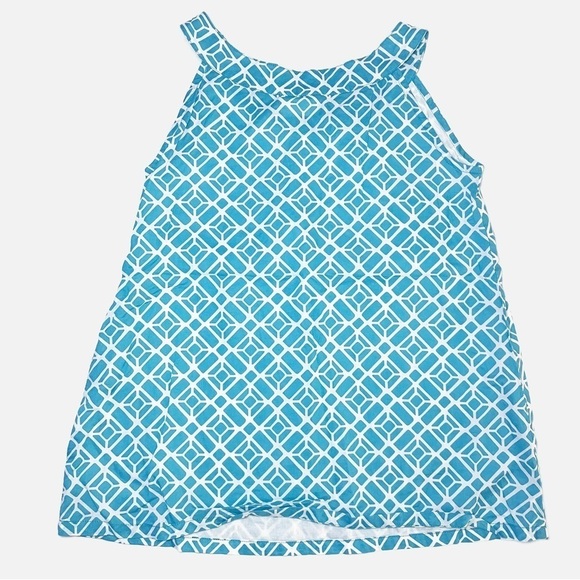 CRAZY 8 Girl’s Teal Geometric Tank Blouse - Large - Picture 2 of 8
